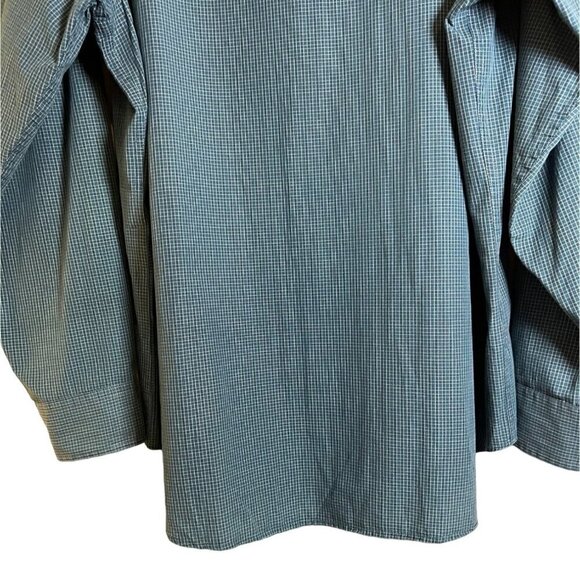 DKNY Men's Blue & Black Plaid Button Down Oxford Shirt Size Extra Large - Picture 9 of 9